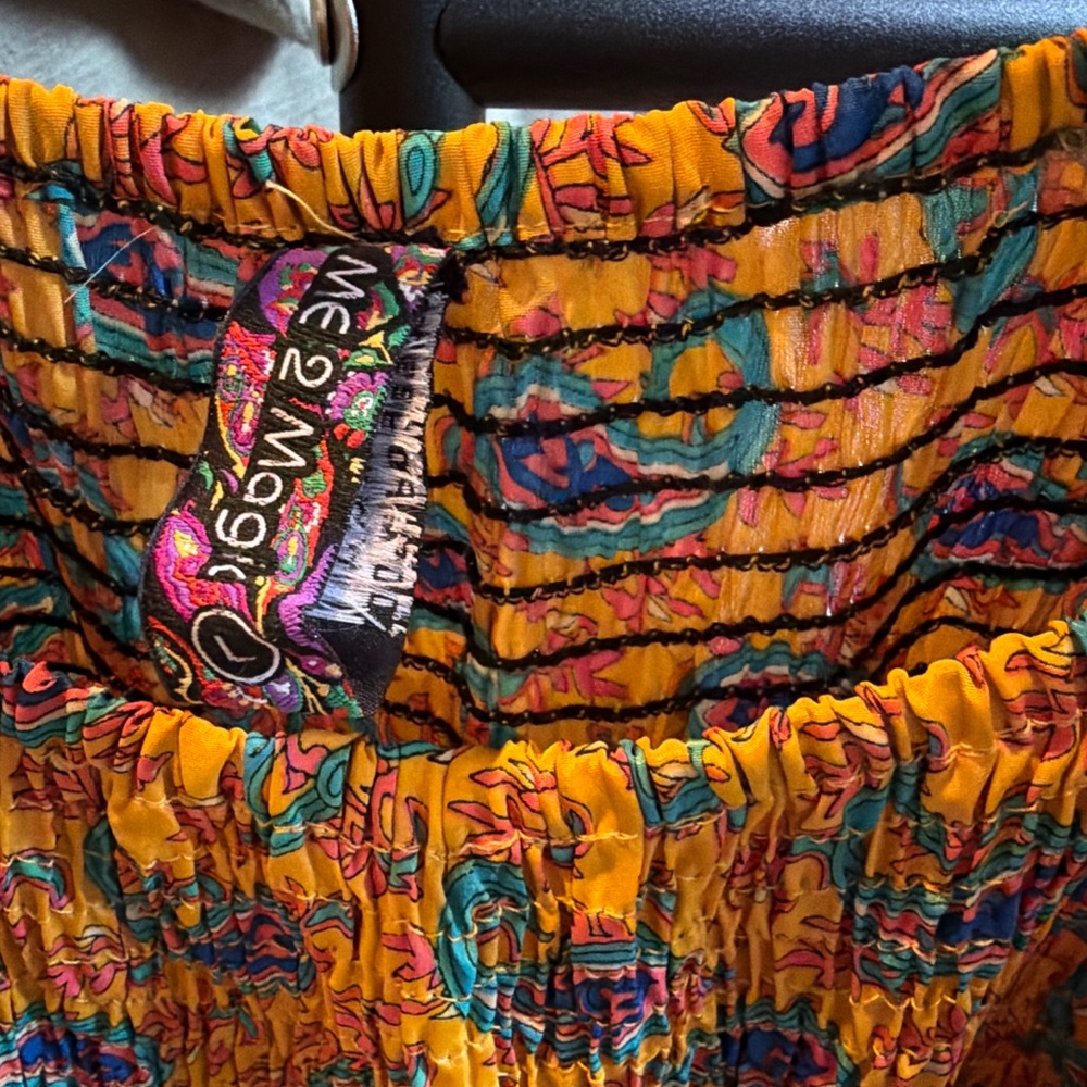 🧡 New Boho Paisley Maxi Dress | Smocked Bodice | Festival Cottagecore - Picture 3 of 3